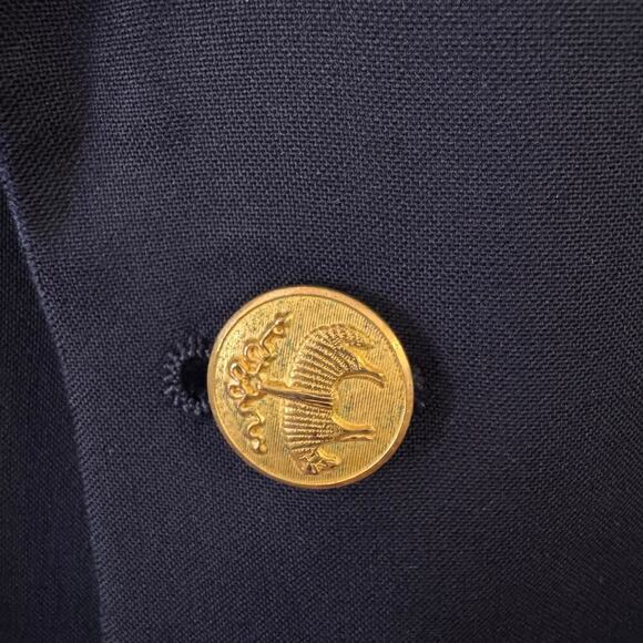 Brooks Brothers x Loro Piana Wool Brooksease Blue Blazer Coat Gold Buttons 42R - Picture 7 of 14